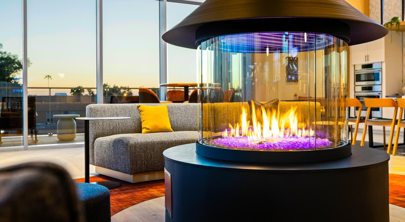 Access to resident-only features a large fire pit